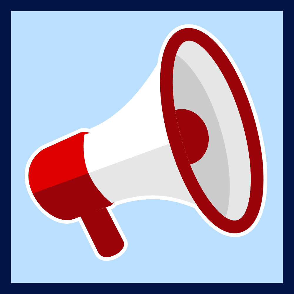 Graphic of a megaphone
